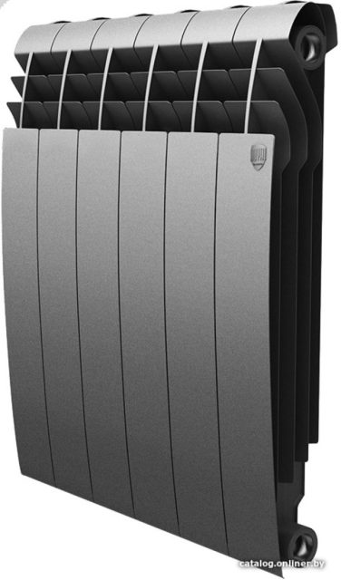 Биметаллический радиатор Royal Thermo BiLiner 500 Silver Satin (6 секций)